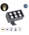 GLOBOSTAR® FLOODDANY 90376 Προβολέας Σποτ Wall Washer LED 24W 2760lm 5° DC 24V Αδιάβροχο IP65 Φυσικό Λευκό 4500K Dimmable - CREE XPE Chip - Γκρι Ανθρακί - Μ16 x Π9.5 x Υ7.5cm - 3 Χρόνια Εγγύηση